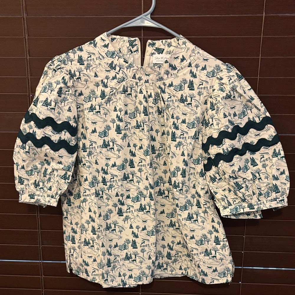 Printed Blouse with Accents